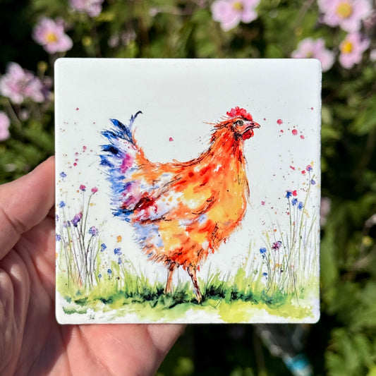 The Hen - Ceramic Coaster