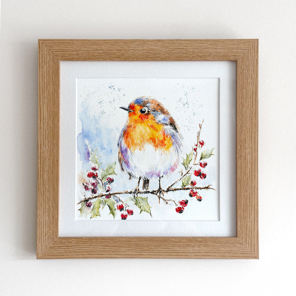The Winter Robin - Framed Print